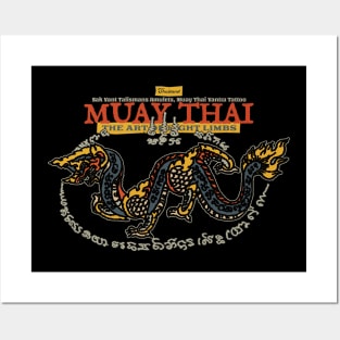 Vintage Muay Thai Tattoo The Serpent Posters and Art